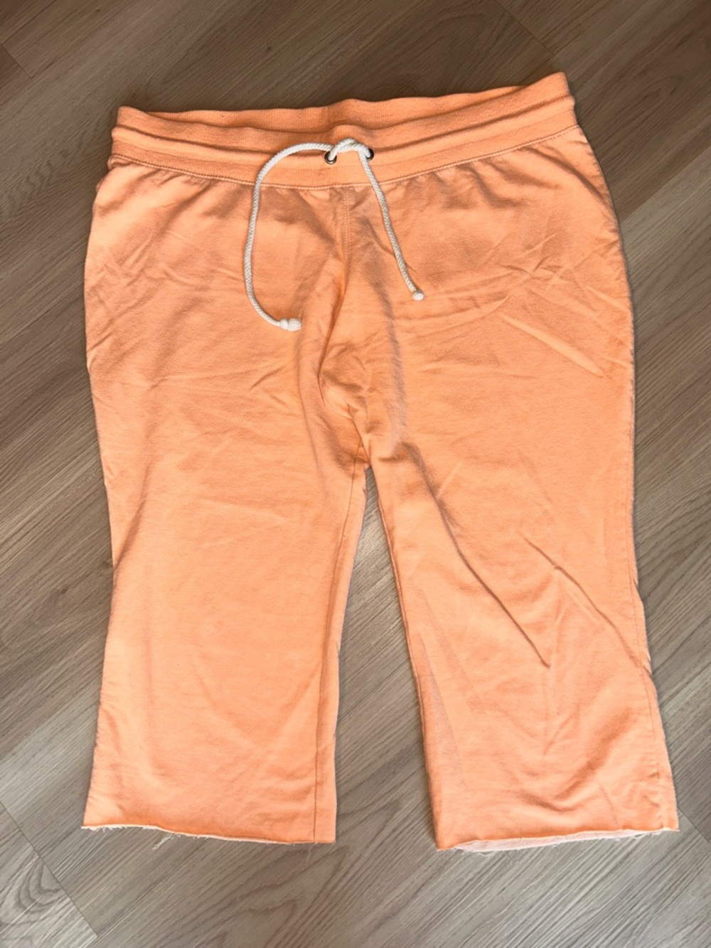 Drawstring Sweatpants Women’s XL Peach Free Edge Wide Leg Lounge Casual Crop